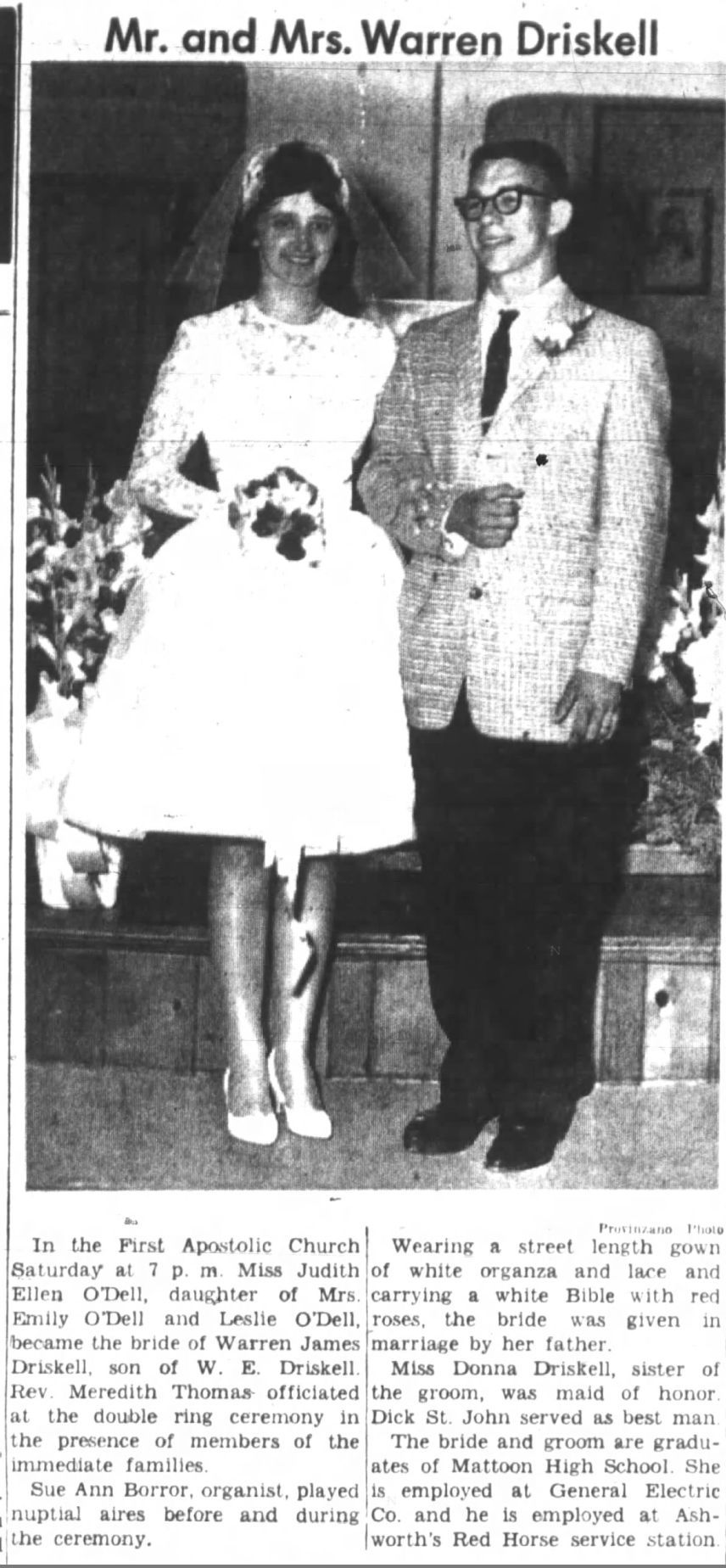 Mr. and Mrs. Warren Driskell